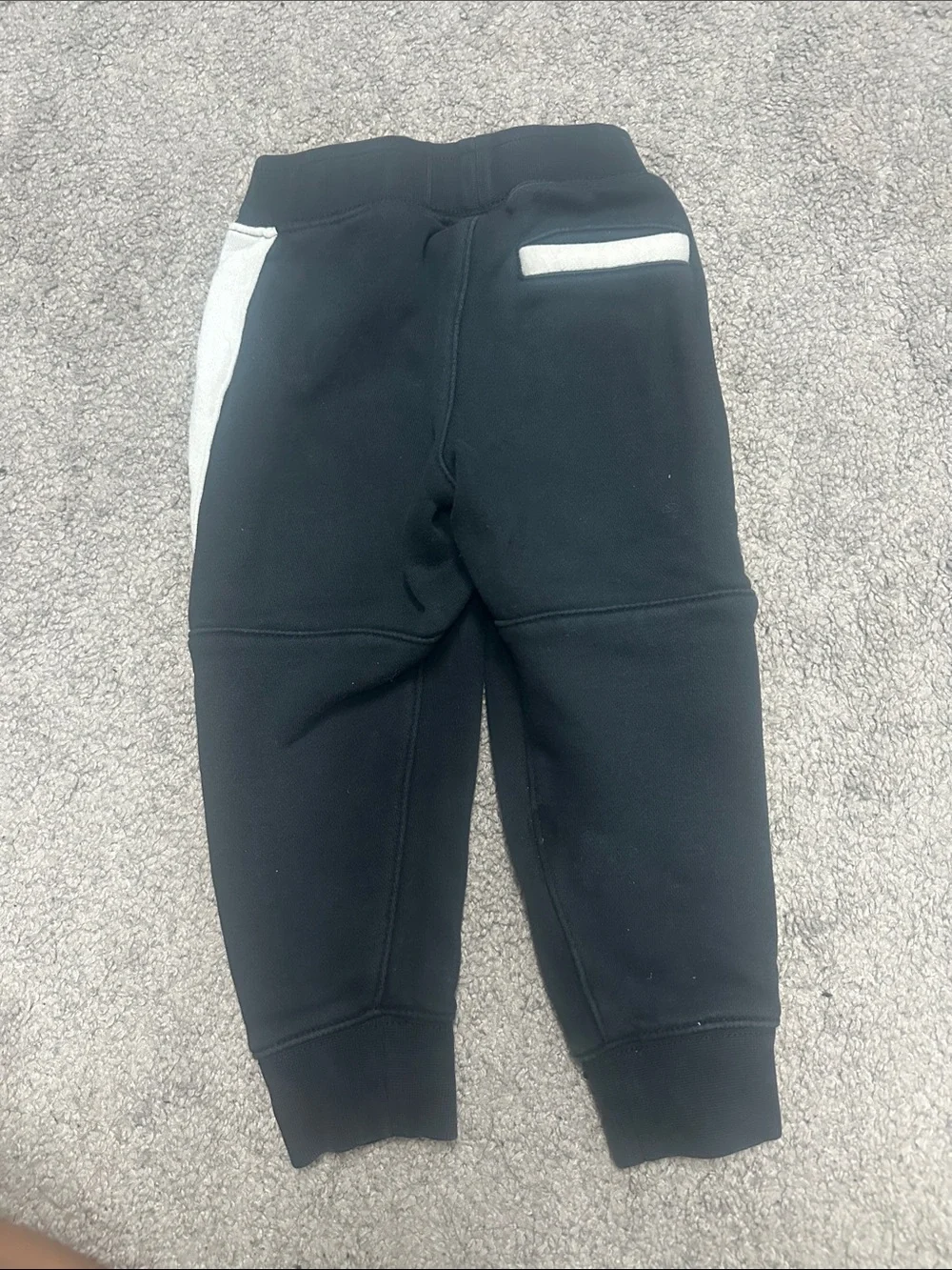 Nike Black Jogger Sweatpants with Gray Side Panels